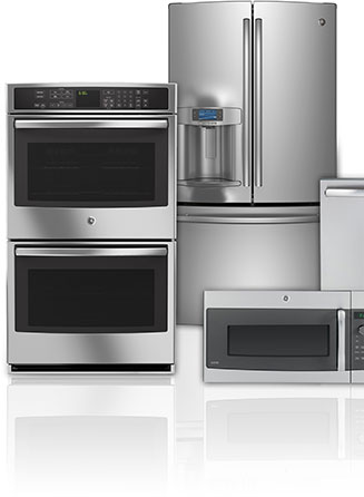 Appliances of different types including a refrigerator, oven and microwave.